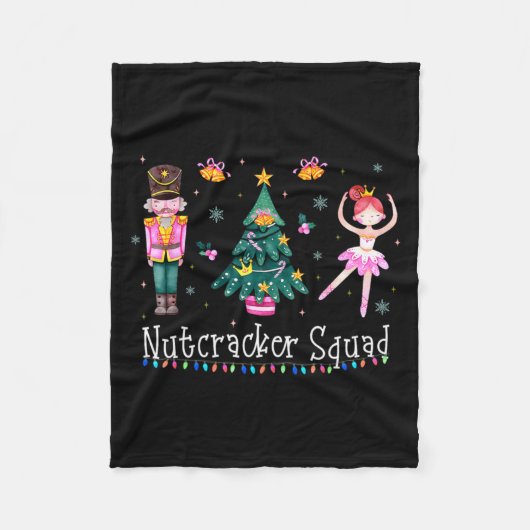 Couverture Polaire Christmas Nutcracker Squad Ballet Dance Women Kids (Devant)