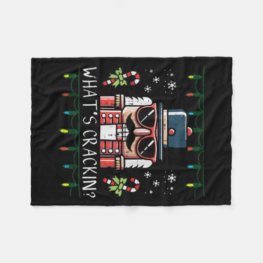Couverture Polaire Christmas Nutcracker Whats Crackin Funny Xmas Men (Devant (Horizontal))