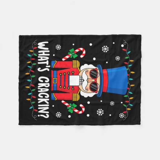 Couverture Polaire Christmas Nutcracker Whats Crackin Funny Xmas Men (Devant (Horizontal))