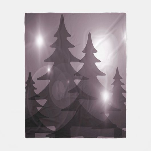 Couverture Polaire Christmas Party Pink Trees Holiday Winter Elegant (Devant)