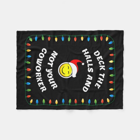 Couverture Polaire Christmas Party Workplace Funny Design  (Devant (Horizontal))