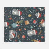 Couverture Polaire christmas Pattern Cats (Devant (Horizontal))