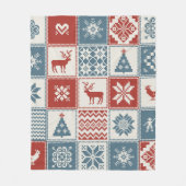 Couverture Polaire Christmas pattern in patchwork style. Traditional  (Devant)