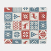 Couverture Polaire Christmas pattern in patchwork style. Traditional  (Devant (Horizontal))
