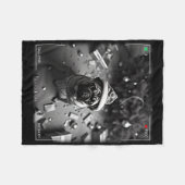 Couverture Polaire Christmas Pug Caught On Camera  (Devant (Horizontal))