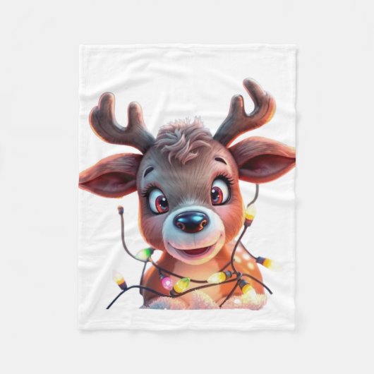 Couverture Polaire Christmas reindeer - baby blanket (Devant)