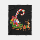 Couverture Polaire Christmas Santa Claus Riding Reindeer Lights Men W (Devant)