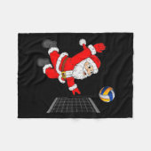 Couverture Polaire Christmas Santa Playing Volleyball Xmas Funny Srts (Devant (Horizontal))