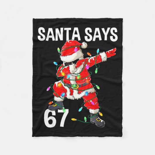 Couverture Polaire Christmas Santa Says 6 7 Six Seven Gen Z Alpha Mem (Devant)