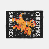 Couverture Polaire Christmas Saurus Rex Gingerbread Man Cookie Trex B (Devant (Horizontal))