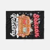 Couverture Polaire Christmas School Teacher Retro Librarian Groovy Xm (Devant (Horizontal))