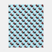 Couverture Polaire Christmas Scottie Dogs Pattern (Devant)