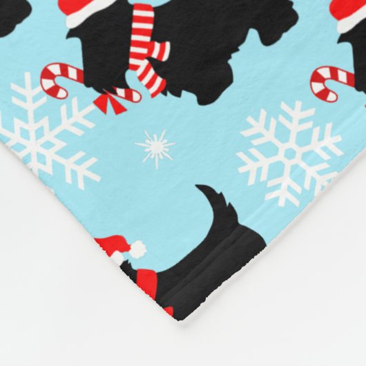 Couverture Polaire Christmas Scottie Dogs Pattern (Coin)