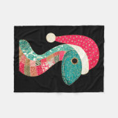 Couverture Polaire Christmas Snake Santa Hat Holiday Fun Premium Tri- (Devant (Horizontal))