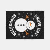 Couverture Polaire Christmas Snow Day Suprter Snowflake Snowman Funny (Devant (Horizontal))