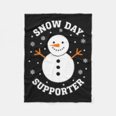 Couverture Polaire Christmas Snow Day Suprter Snowflake Snowman Funny (Devant)