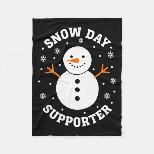 Couverture Polaire Christmas Snow Day Suprter Snowflake Snowman Funny (Devant)