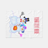 Couverture Polaire Christmas Snowman (Devant (Horizontal))
