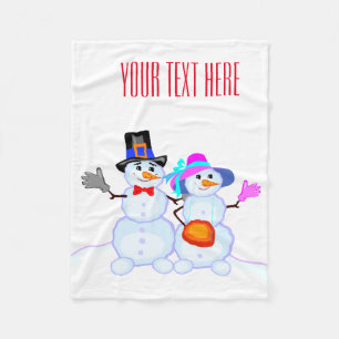 Couverture Polaire Christmas Snowman