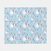 Couverture Polaire Christmas Snowman (Devant (Horizontal))