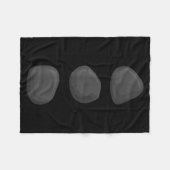 Couverture Polaire Christmas Snowman Three Black Buttons Xmas Costume (Devant (Horizontal))