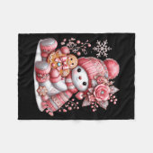 Couverture Polaire Christmas Snowperson  (Devant (Horizontal))