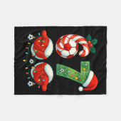 Couverture Polaire Christmas Soccer Drip Number 67 Boys Soccer Player (Devant (Horizontal))