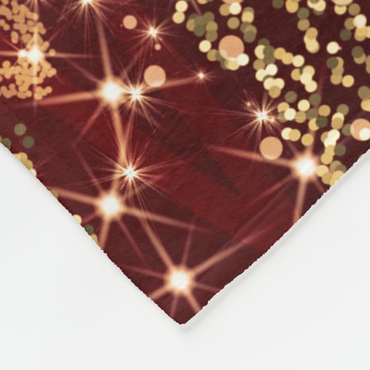 Couverture Polaire Christmas Sparkling Trees Red Gold Silver Bow  (Coin)