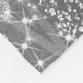 Couverture Polaire Christmas Sparkling Trees Silver Faux Pink Bow (Coin)