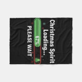 Couverture Polaire Christmas Spirit Loading 67 Percent Funny Tee (Devant (Horizontal))