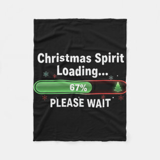 Couverture Polaire Christmas Spirit Loading 67 Percent Funny Tee 