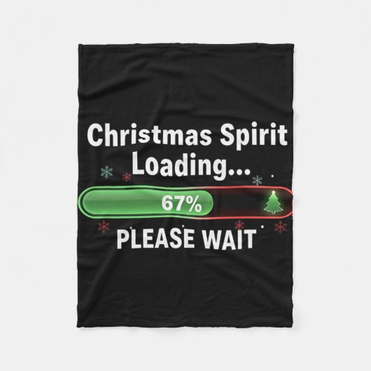 Couverture Polaire Christmas Spirit Loading 67 Percent Funny Tee (Devant)