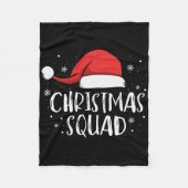 Couverture Polaire Christmas Squad Light Red Santa Hat Family Matchin (Devant)