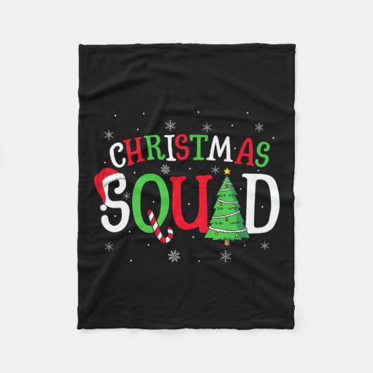 Couverture Polaire Christmas Squad Matching Family Group Santa Elf Sq (Devant)