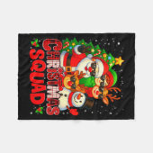 Couverture Polaire Christmas Squad Plaid Santa Snowman Elf Rudolph Xm (Devant (Horizontal))