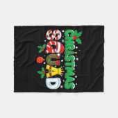 Couverture Polaire Christmas Squad Santa Dabbing Elf Family Matching  (Devant (Horizontal))