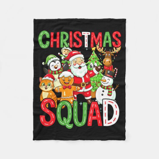 Couverture Polaire Christmas Squad Santa Family Matching Xmas  (Devant)