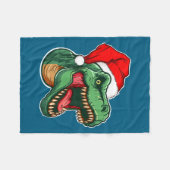 Couverture Polaire Christmas T-rex  (Devant (Horizontal))