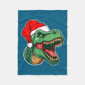Couverture Polaire Christmas T-rex  (Devant)