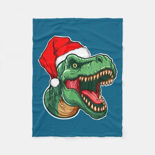Couverture Polaire Christmas T-rex  (Devant)