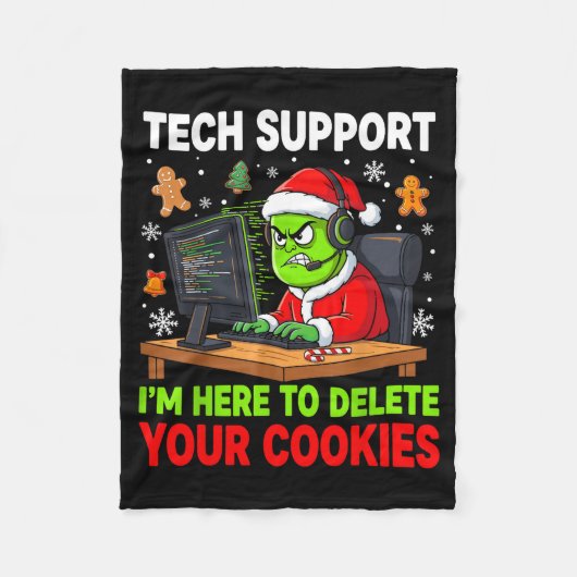Couverture Polaire Christmas Tech Suprt Here To Delete Cookies Holida (Devant)