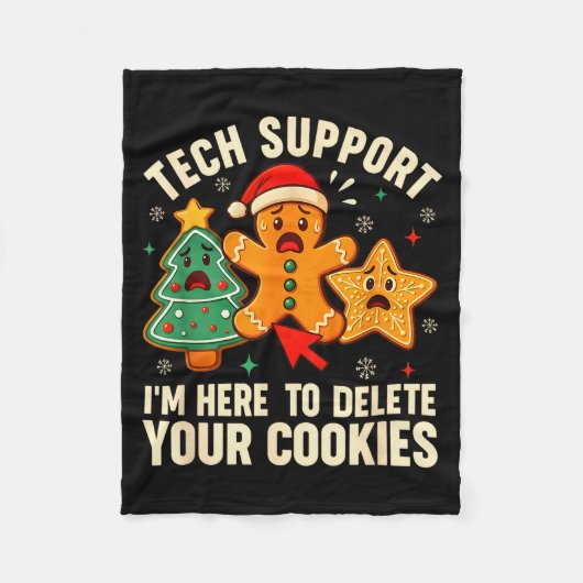 Couverture Polaire Christmas Tech Suprt Here To Delete Cookies Xmas M (Devant)