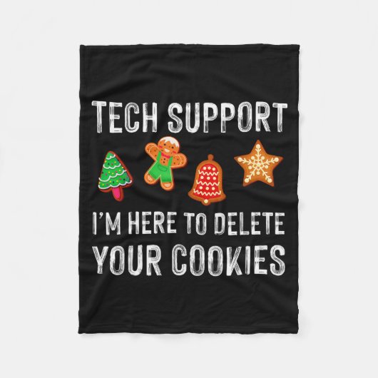 Couverture Polaire Christmas Tech Suprt Here To Delete Cookies Xmas M (Devant)