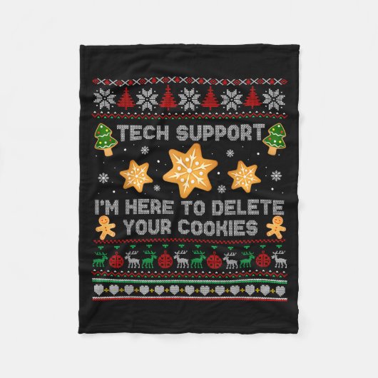 Couverture Polaire Christmas Tech Suprt Here To Delete Cookies Xmas P (Devant)