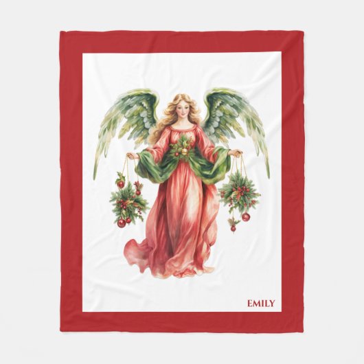 Couverture Polaire Christmas Theme Nutcracker On White (Devant)