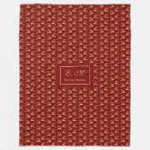 Couverture Polaire Christmas Throw Blanket Elegant Red Gold Design (Devant)
