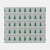 Couverture Polaire Christmas Tree and Snowflakes Pattern, (Devant (Horizontal))