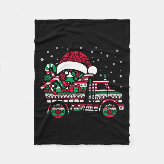 Couverture Polaire Christmas Tree Candy Dump Truck Christmas Boys Men (Devant)