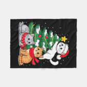 Couverture Polaire Christmas Tree Cats Xmas (Devant (Horizontal))