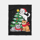 Couverture Polaire Christmas Tree Cats Xmas  (Devant)